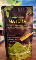 100% PURE GRADE A1 JAPANESE CEREMONIAL Organic Matcha Green Tea Powder  SUPERFOOD + FREE GIFT BLOOMING TEA BALL DRIED FLOWER