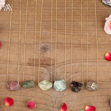 Sunstone Raw Crystal Necklace