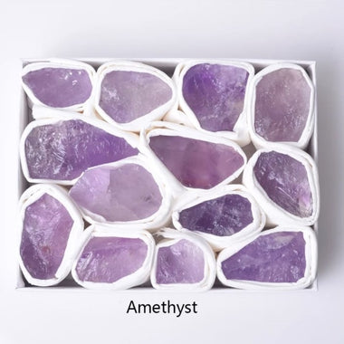 Raw Amethyst Healing Stone Box